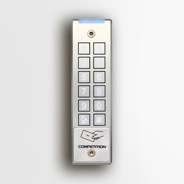 DH16A-32DT / 2 Schaltkontakte / Codetastatur mit RFID-Kartenleser / Touch-Tasten / Klingeltaste