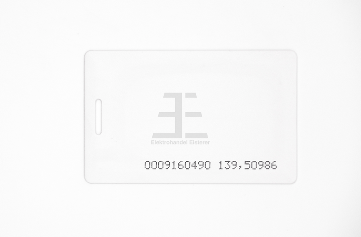 Transponder Scheckkarte weiß / per Stk