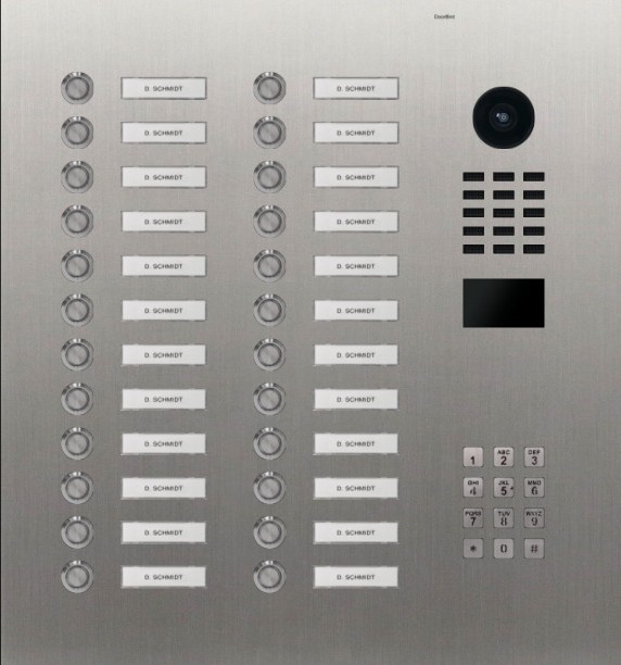 Doorbird D2124KV Türstation mit Codetastatur, 24 Wohnungen, Montage Unterputz