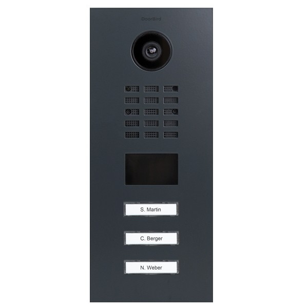 UP Doorbird D2103V Netzwerk-Video-Sprechanlage, RAL7016, inklusive Unterputzdose