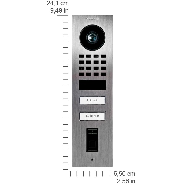 Doorbird Aufputz D1102FV mit Fingerprint Netzwerk-Video-Sprechanlage (WLAN oder LAN)