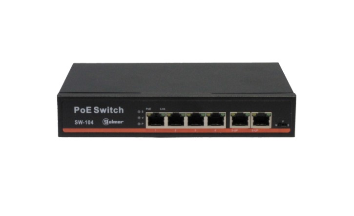 SW-104 4+2-port PoE Switch