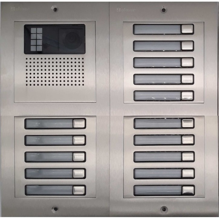 Türstelle NX-K-3x5 (15 Klingeltasten, Video, Front Edelstahl, Unterputz)