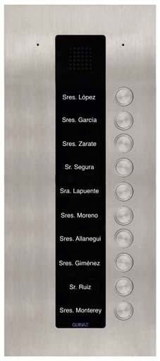PDA110S - Alea Entrance Panel - Audio with 10 push-buttons