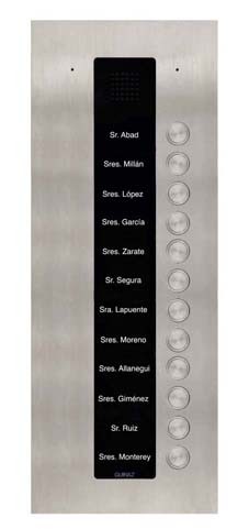 PDA112S - Alea Entrance Panel - Audio with 12 push-buttons