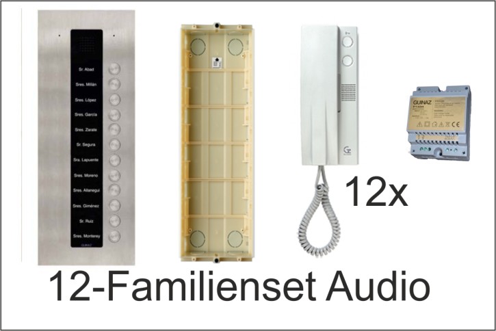 GUINAZ 3-Draht Audiosprechanlagen für 12 Wohnungen