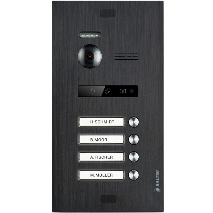 BALTER EVO Black Doorstation for four family