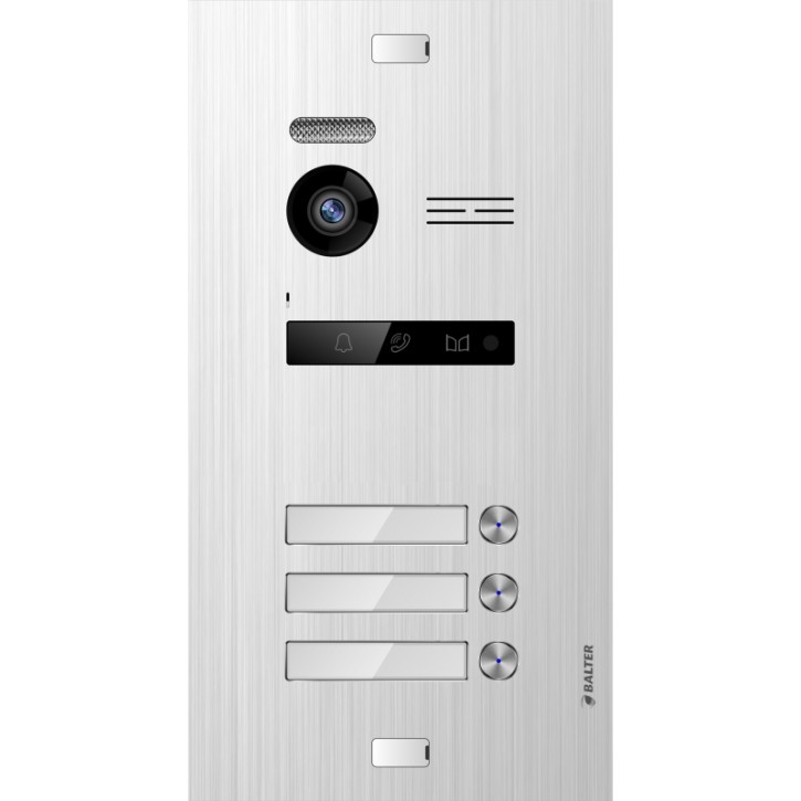 BALTER EVO-HD Silver Doorstation for three families